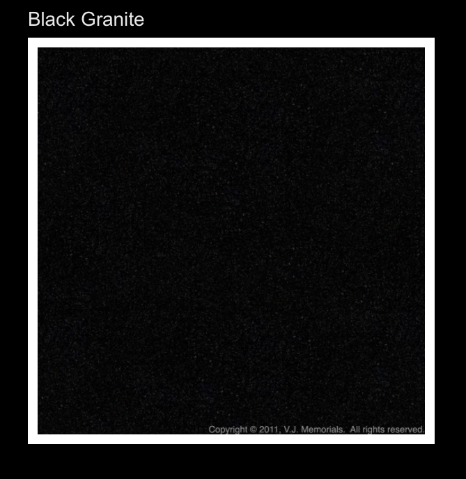 black granite is one of two colors we offer with our $395 grave marker special